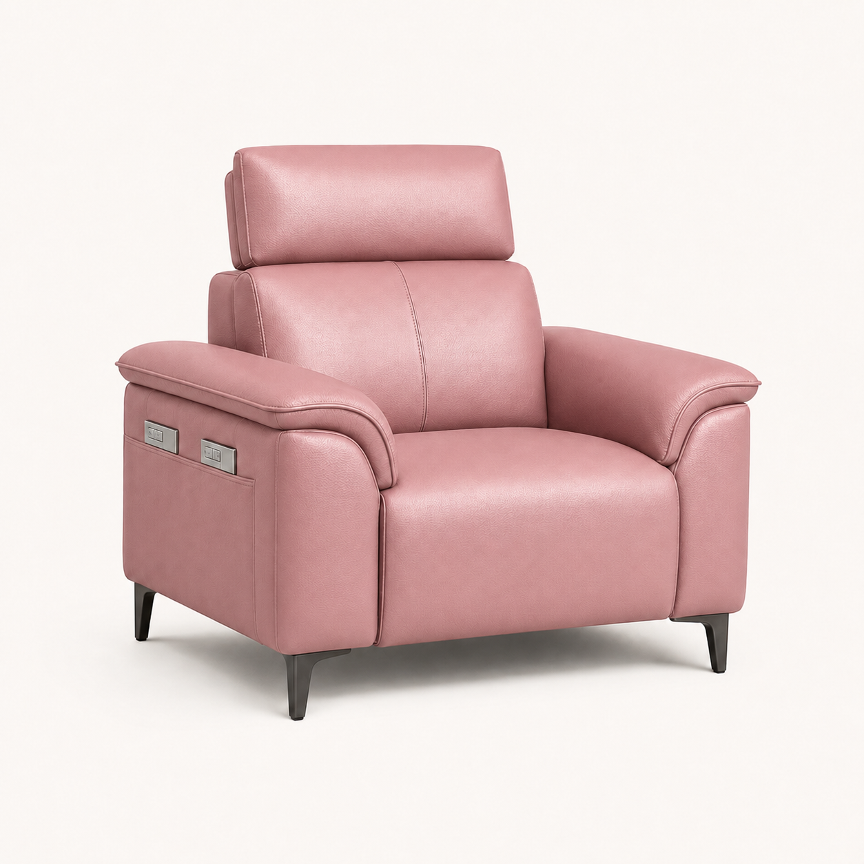 Mirth 3+2+1 Sofa Set, 1 seater, pink, studio view