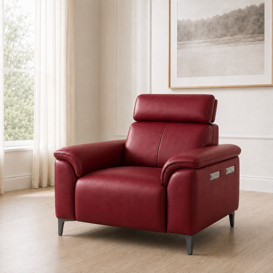 Mirth 3+2+1 Sofa Set, 1 seater, red, room view