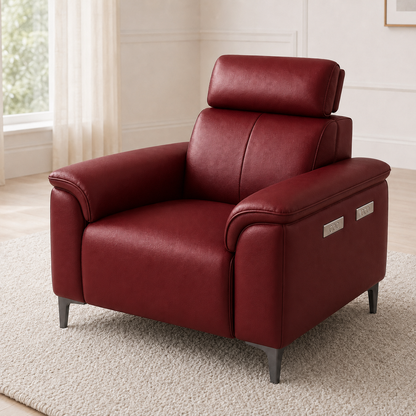 Mirth 3+2+1 Sofa Set, 1 seater, red, detail view