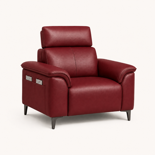 Mirth 3+2+1 Sofa Set, 1 seater, red, studio view