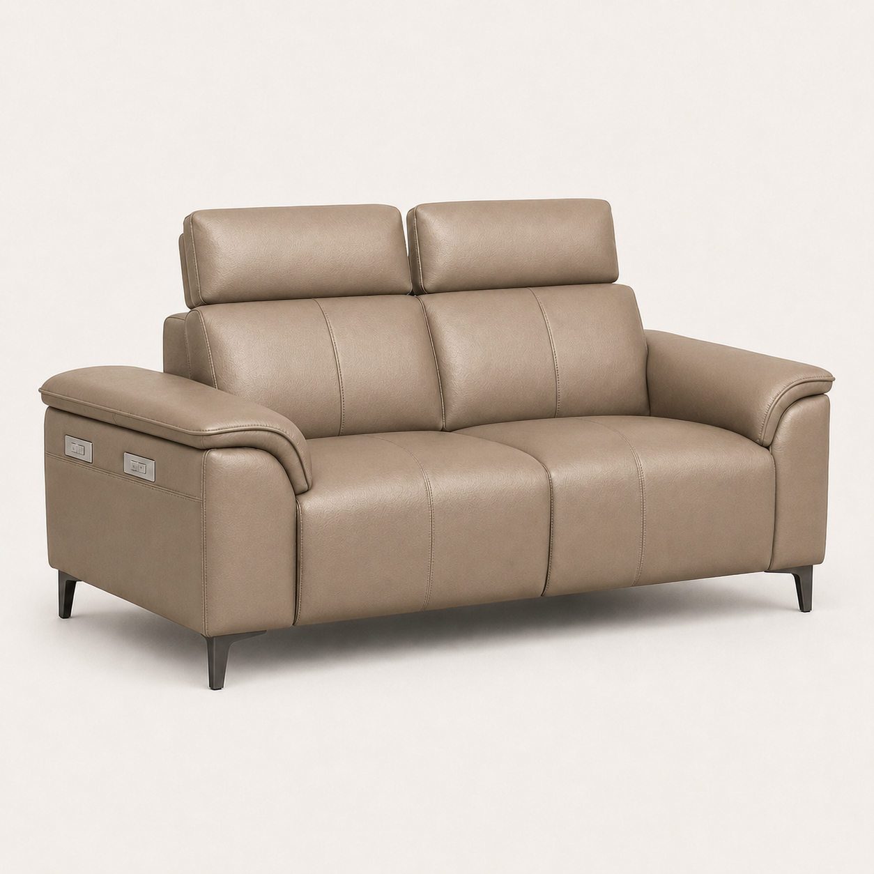 Mirth 3+2+1 Sofa Set, 2 seater, beige, studio view