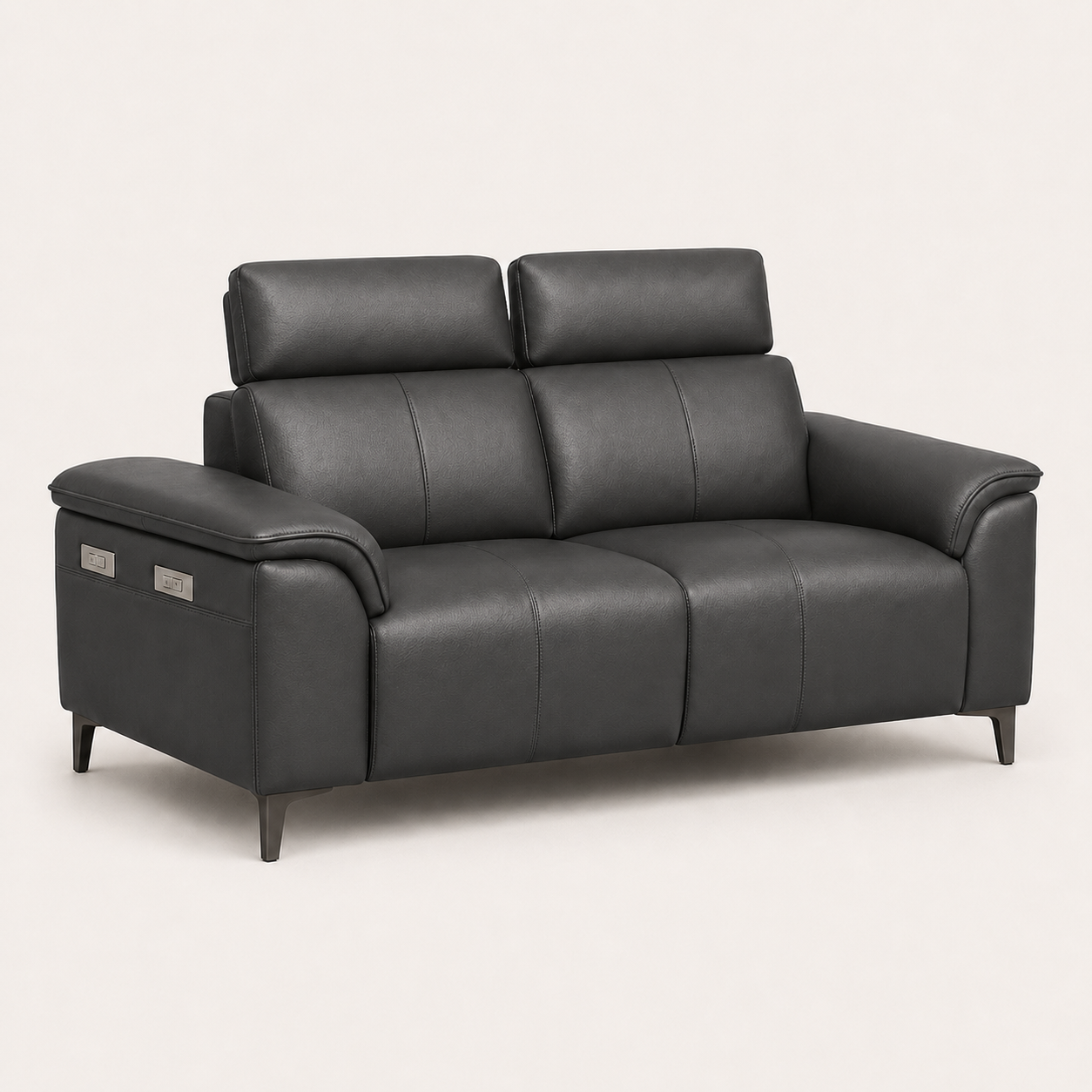Mirth 3+2+1 Sofa Set, 2 seater, grey, studio view
