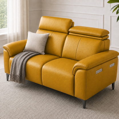 Mirth 3+2+1 Sofa Set, 2 seater, yellow, detail view