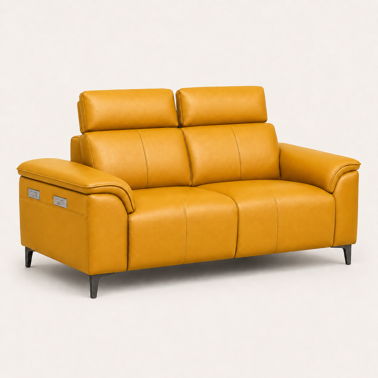 Mirth 3+2+1 Sofa Set, 2 seater, yellow, studio view