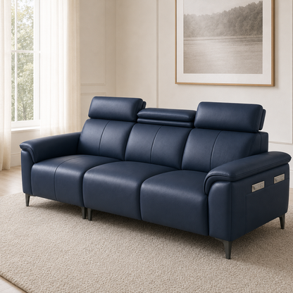 Mirth 3+2+1 Sofa Set, 3 seater, blue, detail view