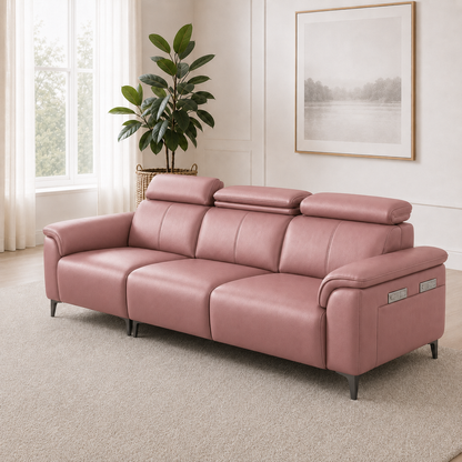 Mirth 3+2+1 Sofa Set, 3 seater, pink, room view