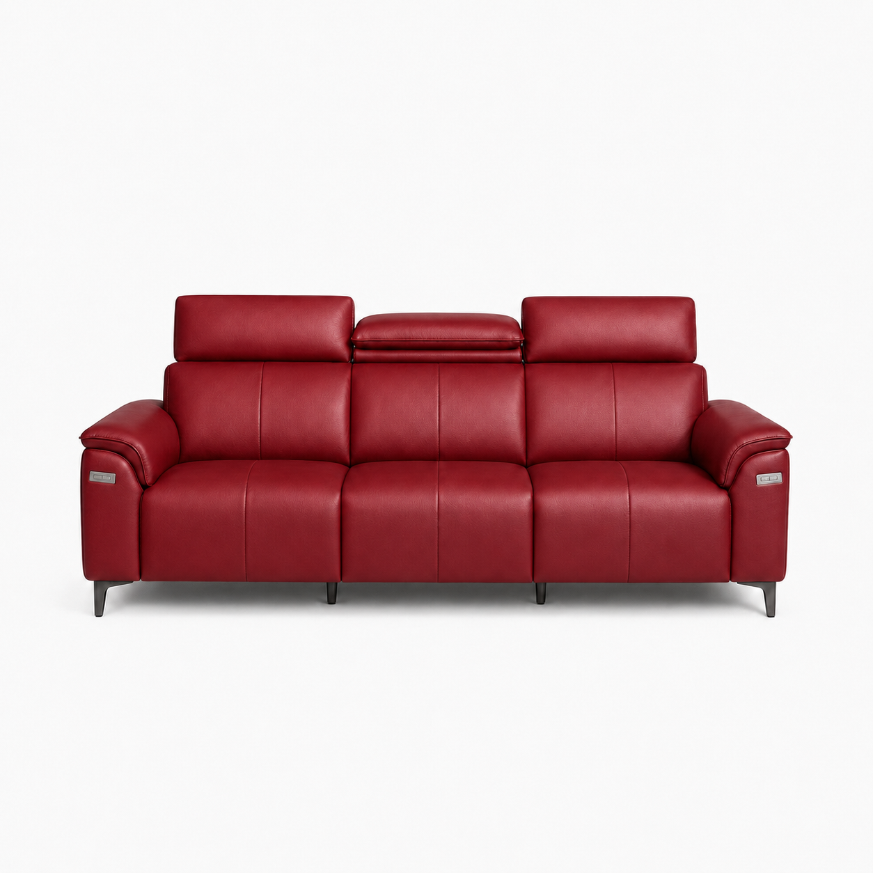 Mirth 3+2+1 Sofa Set, 3 seater, red, studio view