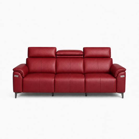 Mirth 3+2+1 Sofa Set, 3 seater, red, studio view