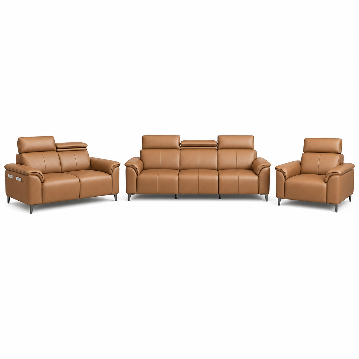 Mirth - 3+2+1 Sofa Set, complete 3+2+1 sofa set front studio view