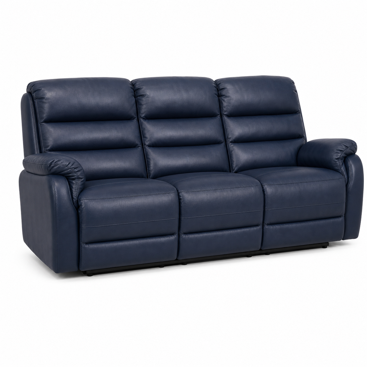 Monarch Recliner 3 seater blue 02 white