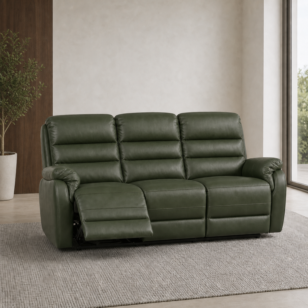 Monarch Recliner 3 seater green 01 main