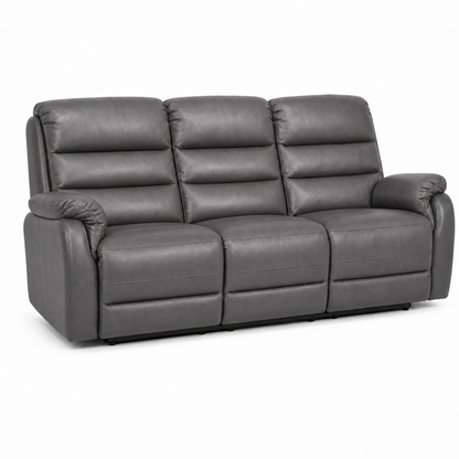Monarch Recliner 3 seater grey 02 white