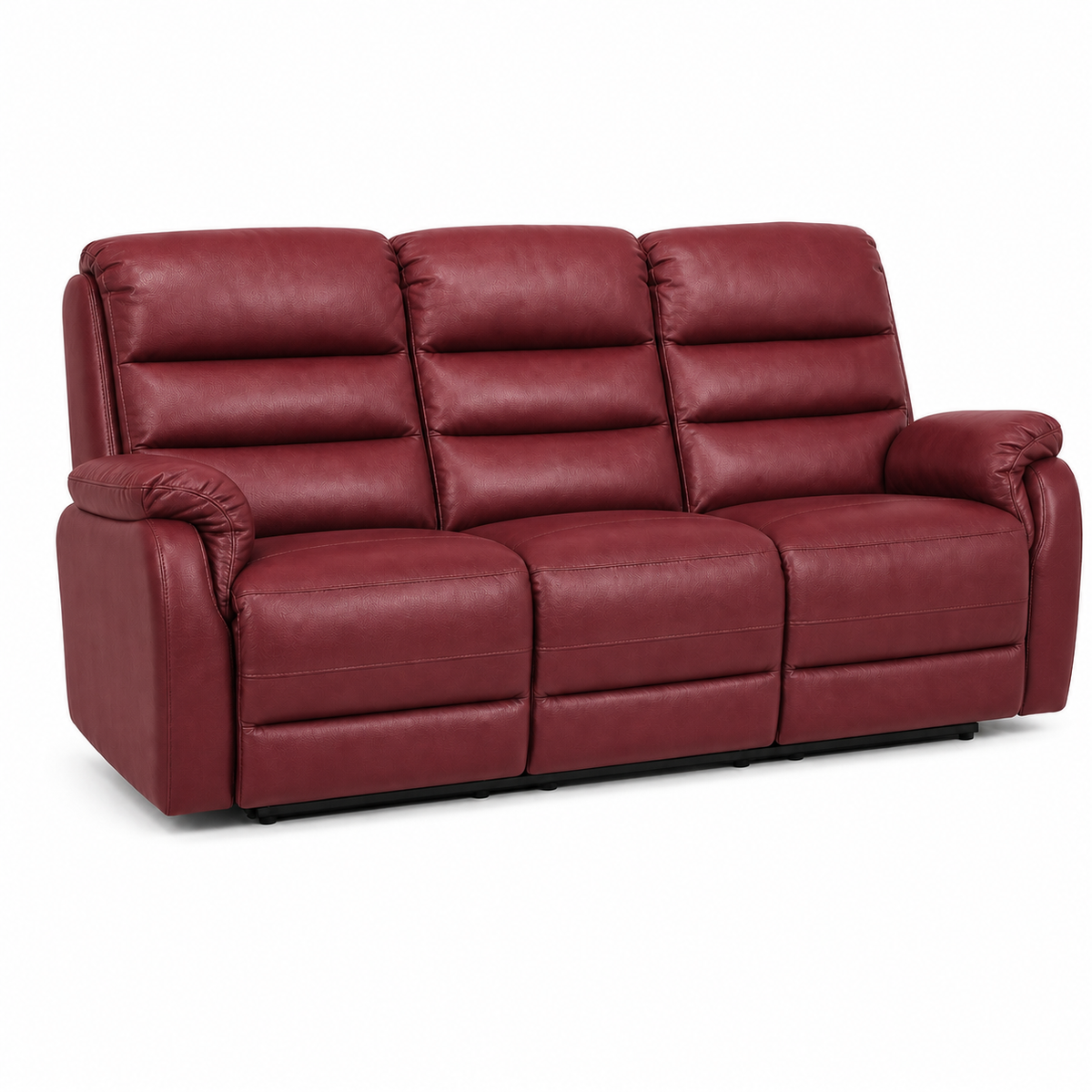 Monarch Recliner 3 seater red 02 white