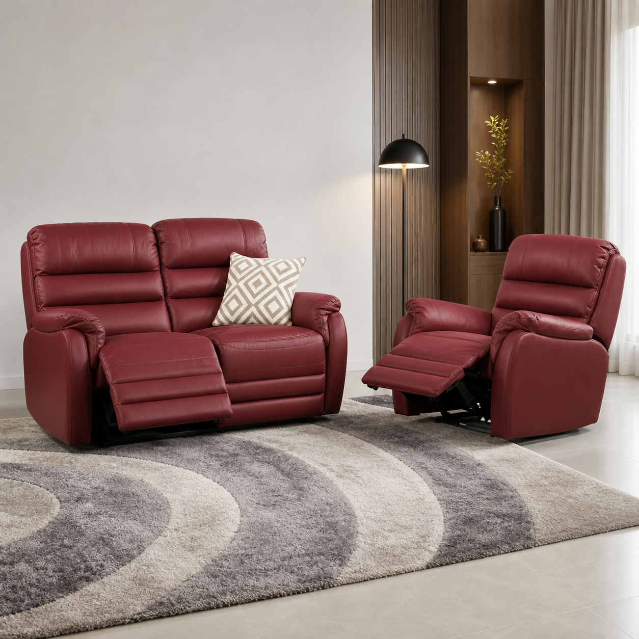 Monarch Recliner complete configuration from an alternate angle
