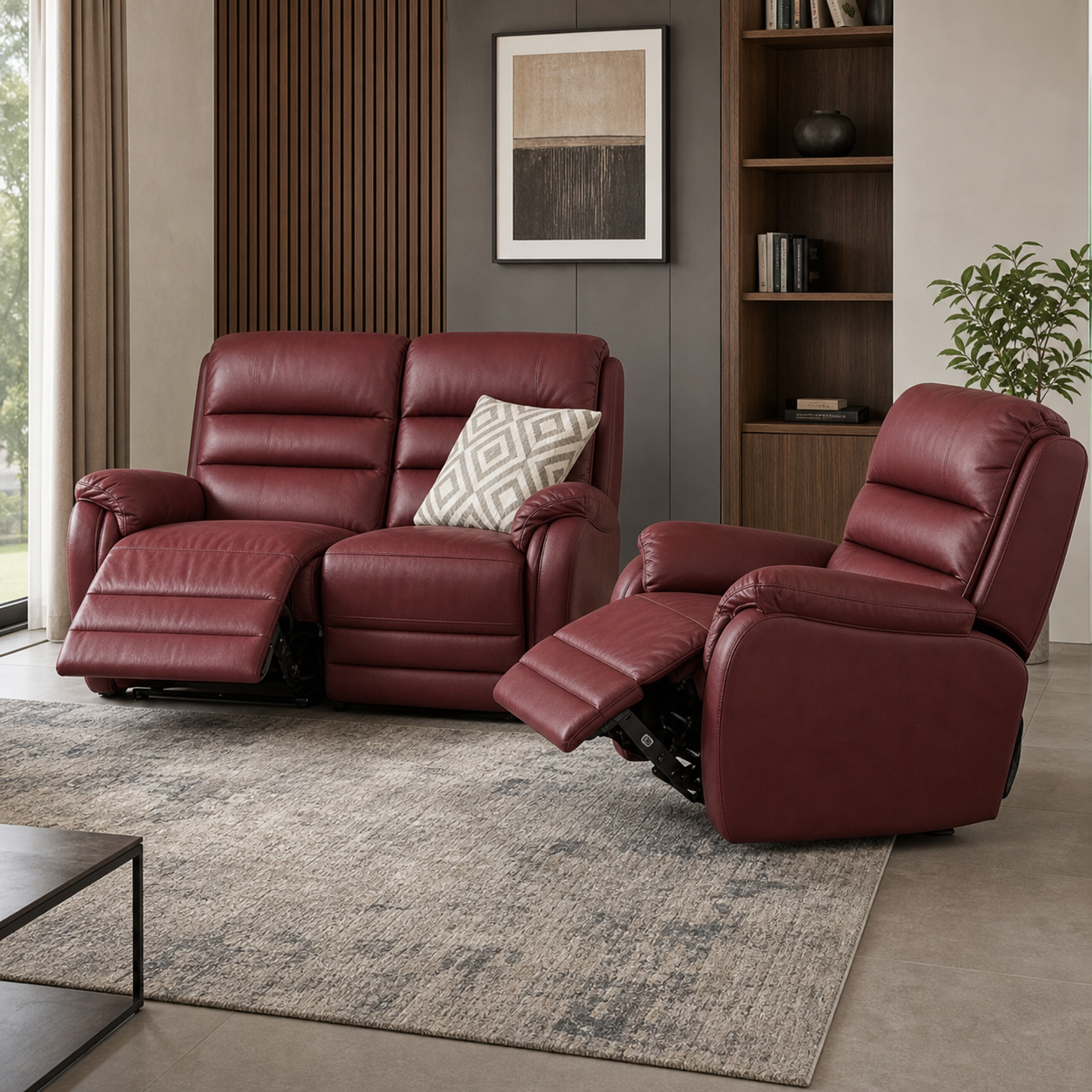 Monarch Recliner upholstery and reclining detail