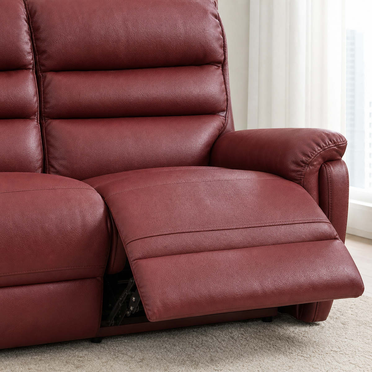 Monarch Recliner upholstery and reclining detail