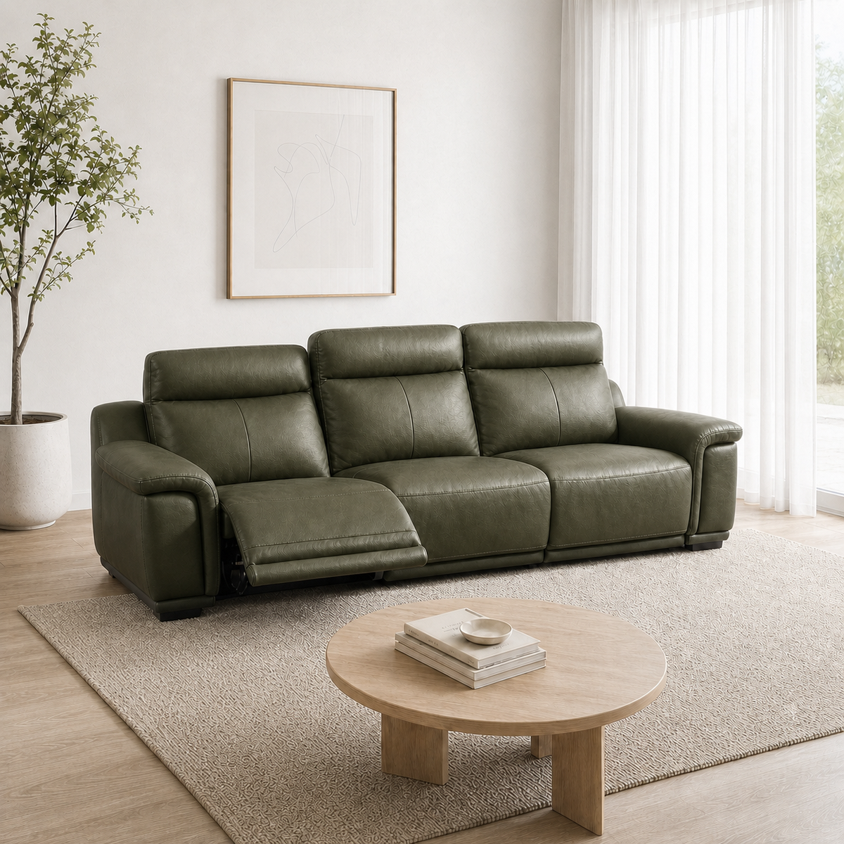 Monsoon Recliner 3 seater green 01 main