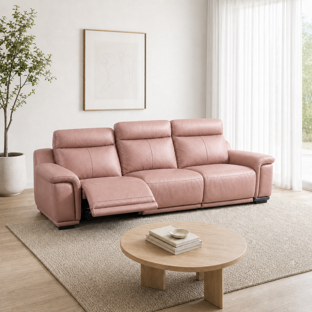 Monsoon Recliner 3 seater pink 01 main