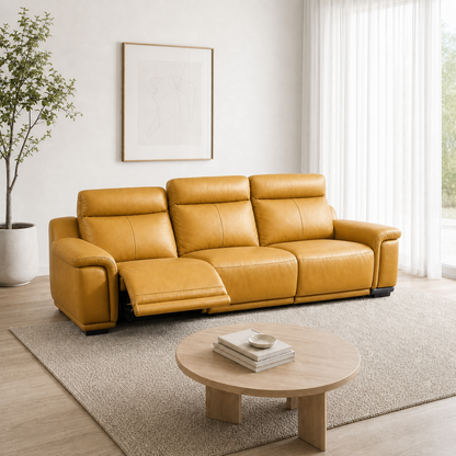 Monsoon Recliner 3 seater yellow 01 main
