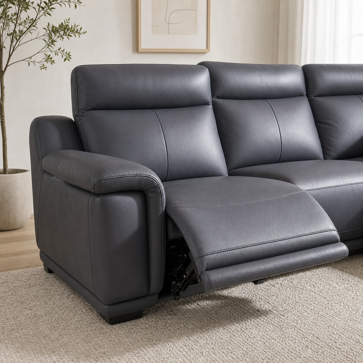 Monsoon Recliner upholstery and reclining detail