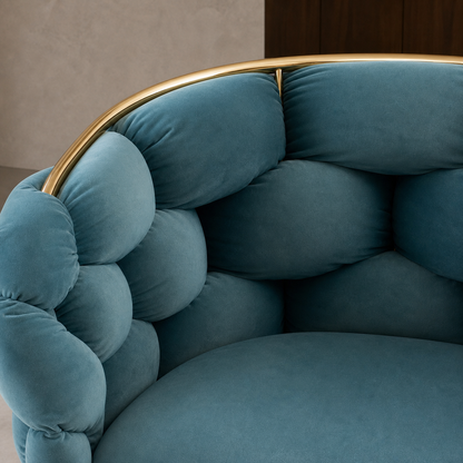 Close view of Mylo - Chair showing the seat and frame construction