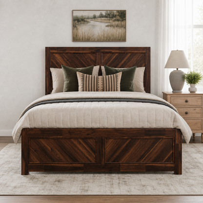 Nara - Bed, complete straight-on bed view