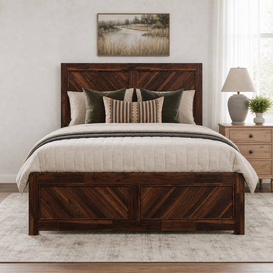 Nara - Bed, complete straight-on bed view