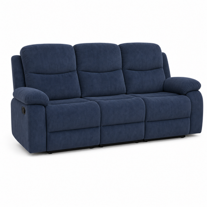 Nebula Recliner 3 seater blue 02 white