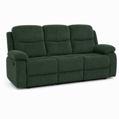 Nebula Recliner 3 seater green 02 white