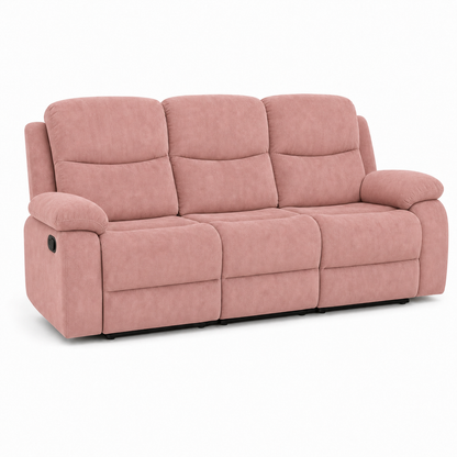 Nebula Recliner 3 seater pink 02 white