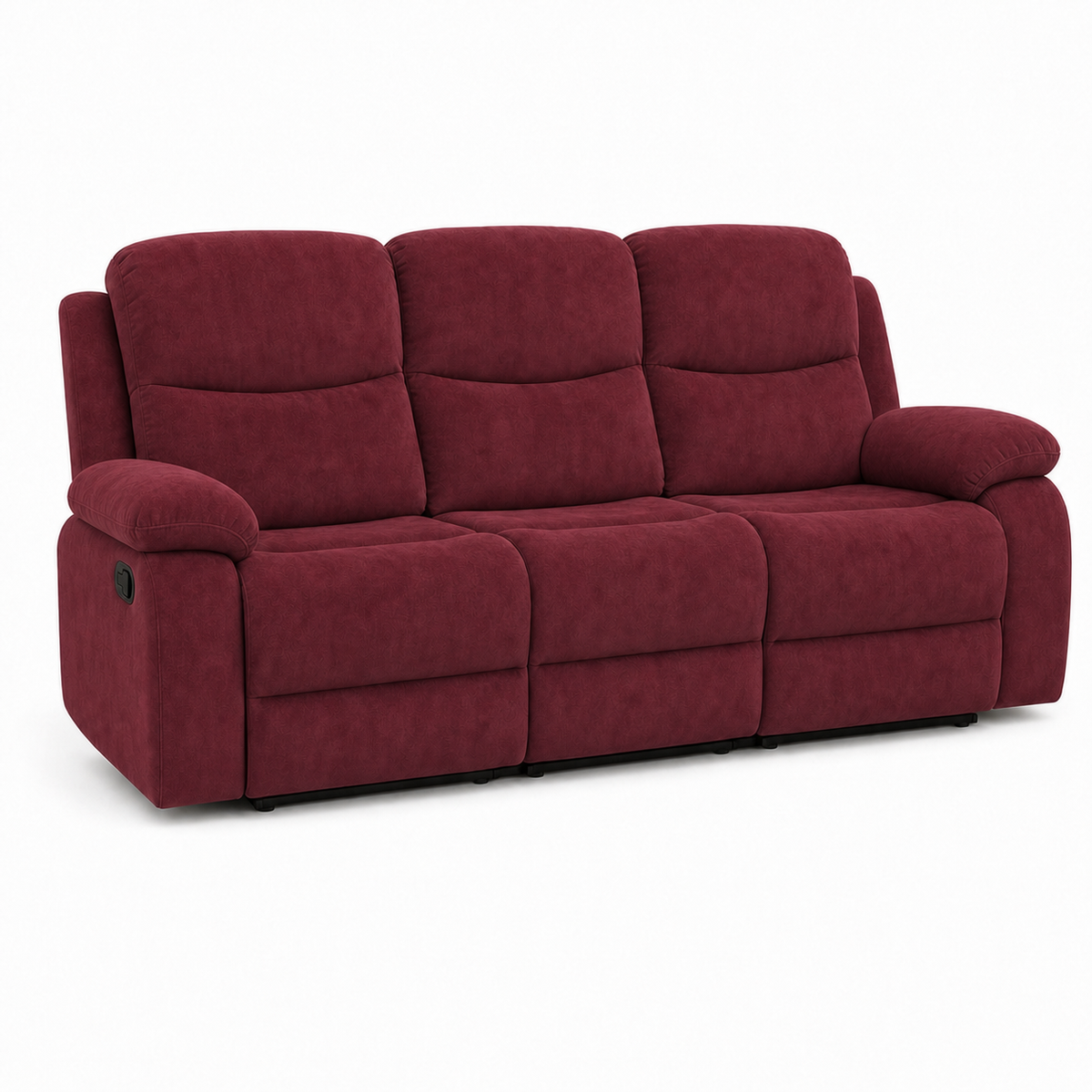 Nebula Recliner 3 seater red 02 white