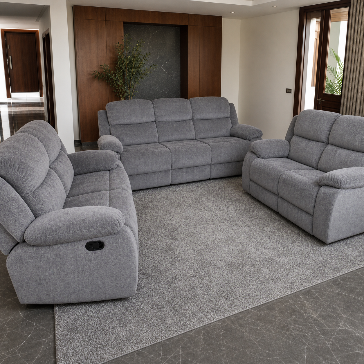 Nebula Recliner upholstery and reclining detail
