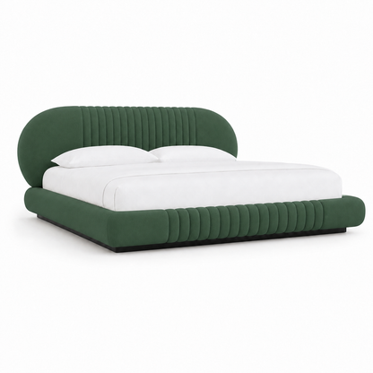 Nell - Bed Green plain white background view