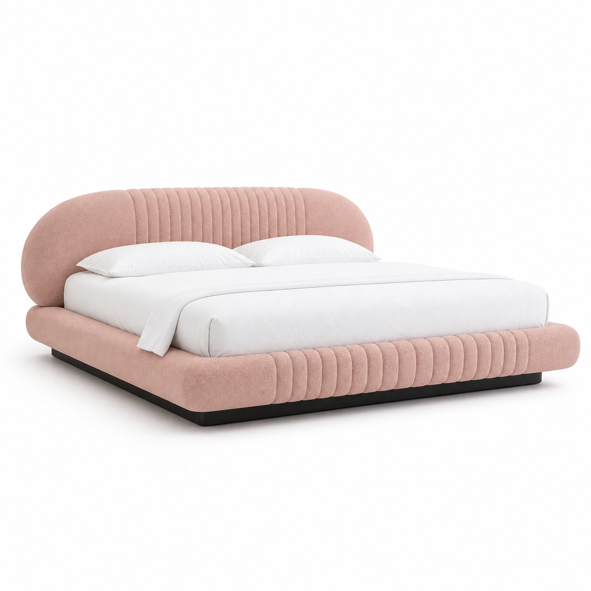 Nell - Bed Pink plain white background view