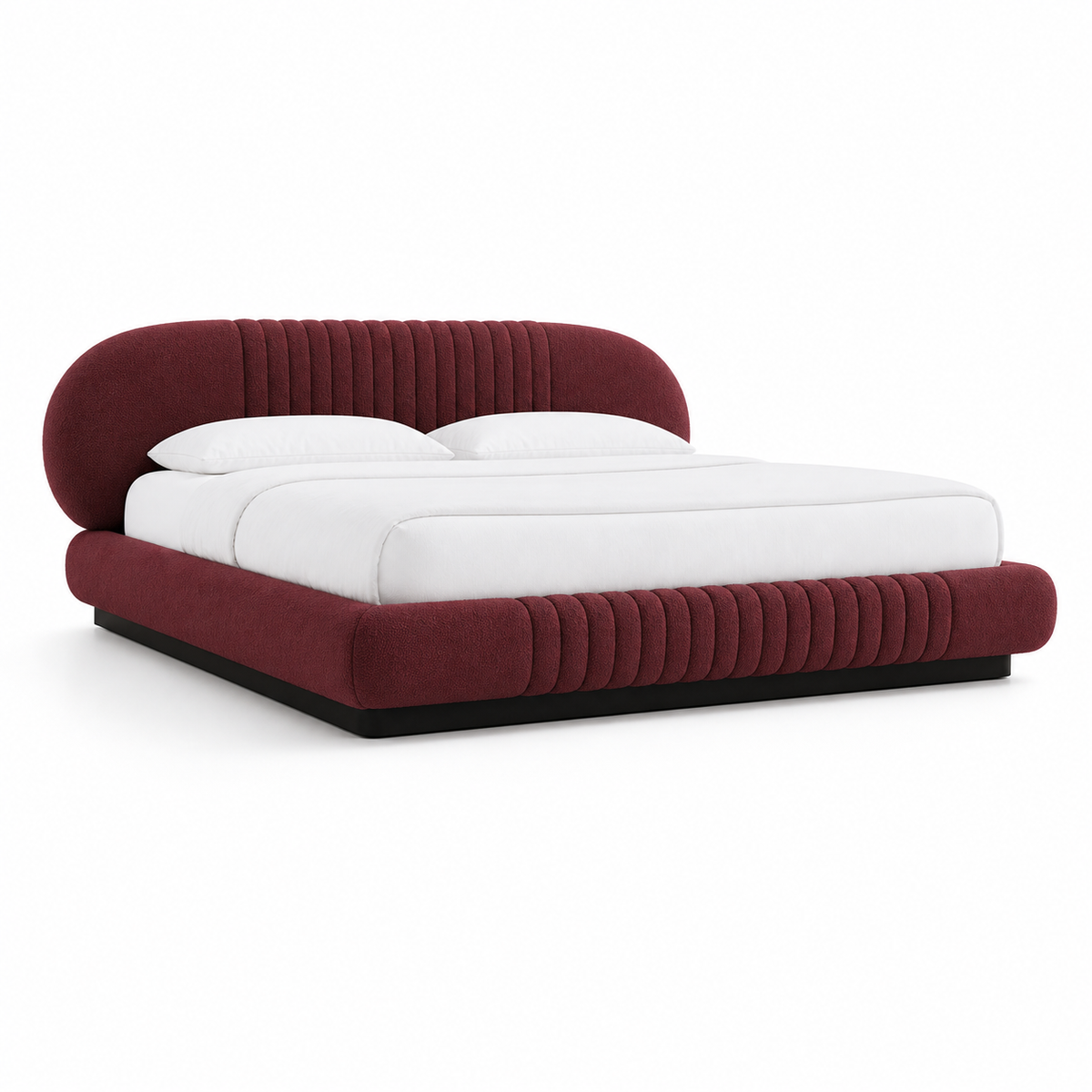 Nell - Bed Red plain white background view