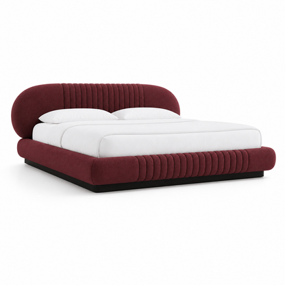 Nell - Bed Red plain white background view