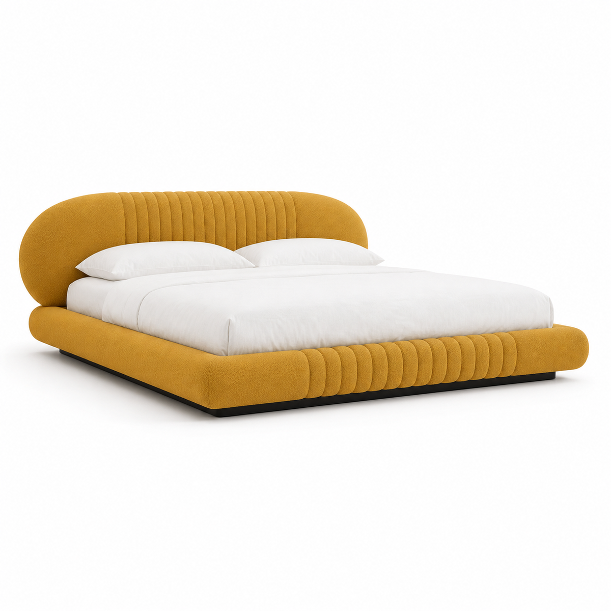 Nell - Bed Yellow plain white background view