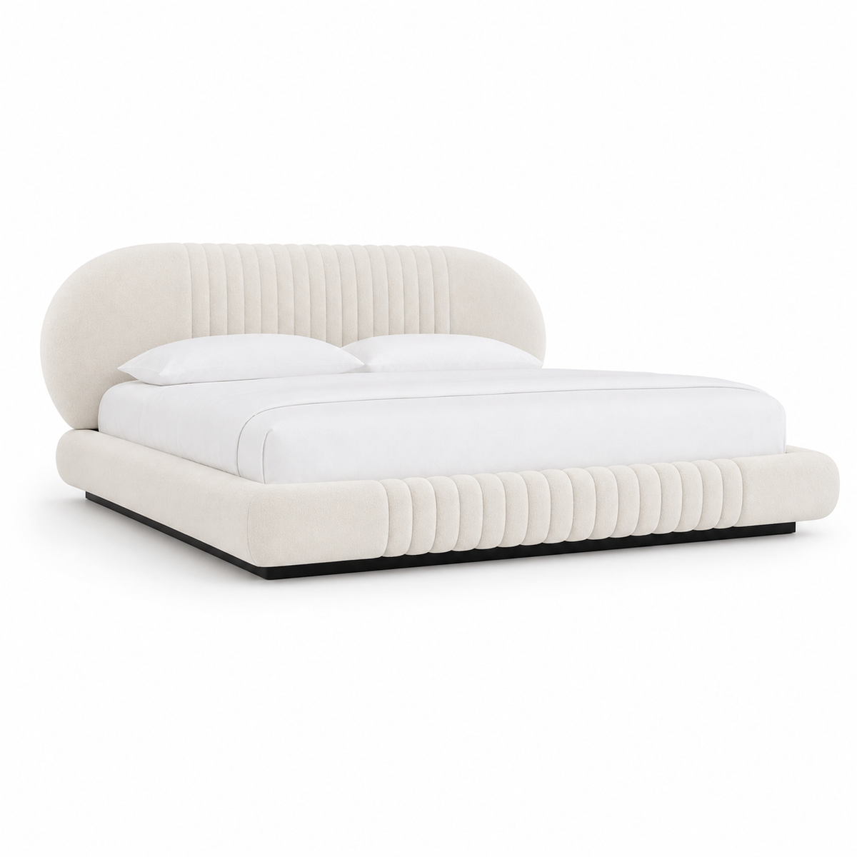 Nell - Bed, complete front three-quarter studio bed view