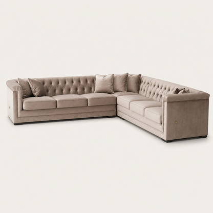 Nero - L shape sectional sofa, complete sectional sofa studio view