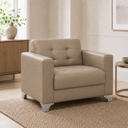 Nest 3+2+1 Sofa Set, 1 seater, beige, room view