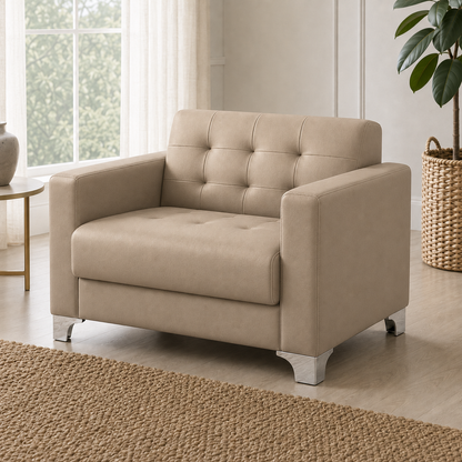 Nest 3+2+1 Sofa Set, 1 seater, beige, detail view