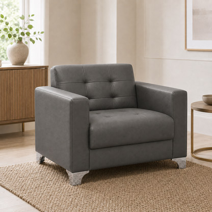 Nest 3+2+1 Sofa Set, 1 seater, grey, room view
