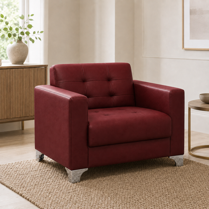 Nest 3+2+1 Sofa Set, 1 seater, red, room view