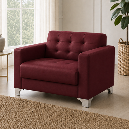 Nest 3+2+1 Sofa Set, 1 seater, red, detail view