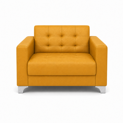 Nest 3+2+1 Sofa Set, 1 seater, yellow, studio view
