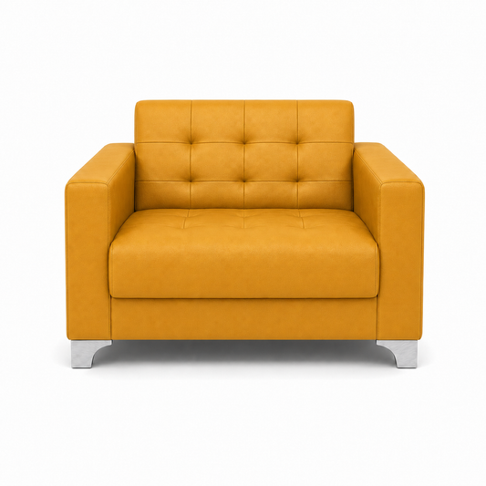 Nest 3+2+1 Sofa Set, 1 seater, yellow, studio view