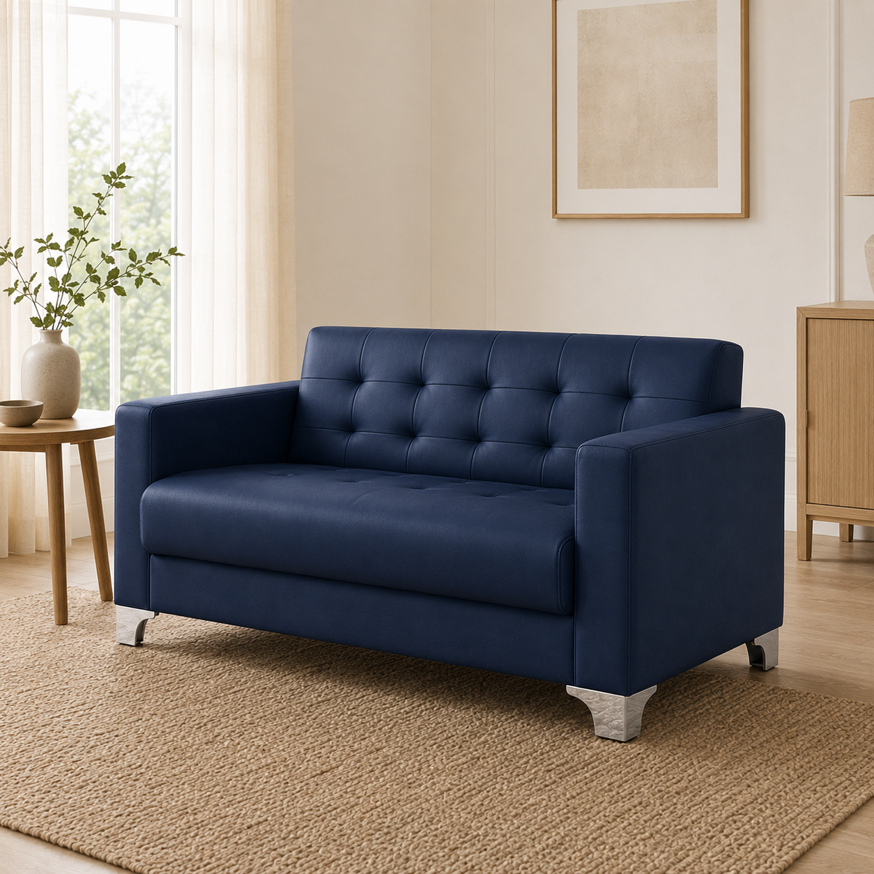 Nest 3+2+1 Sofa Set, 2 seater, blue, room view