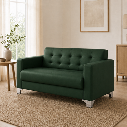Nest 3+2+1 Sofa Set, 2 seater, green, room view