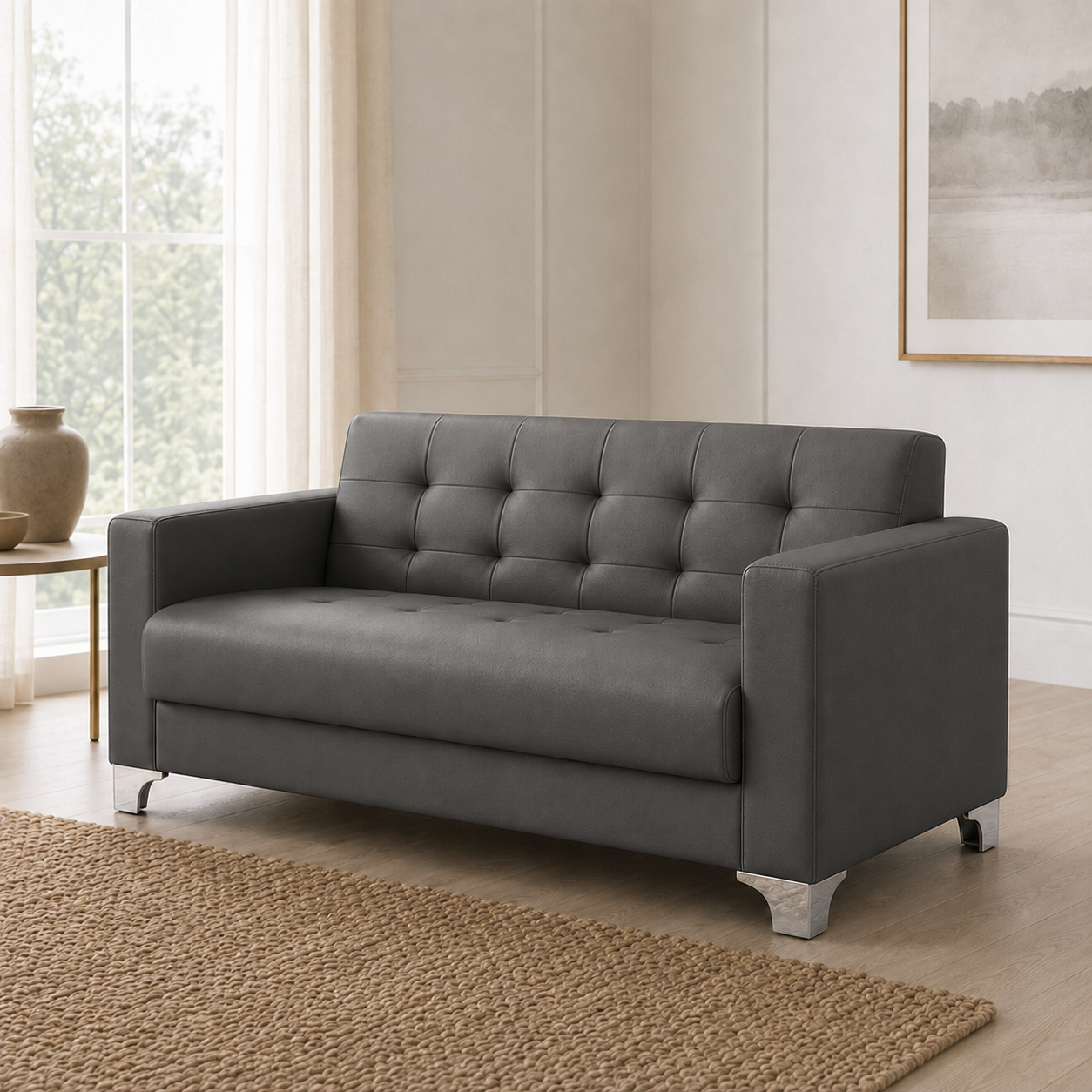 Nest 3+2+1 Sofa Set, 2 seater, grey, detail view