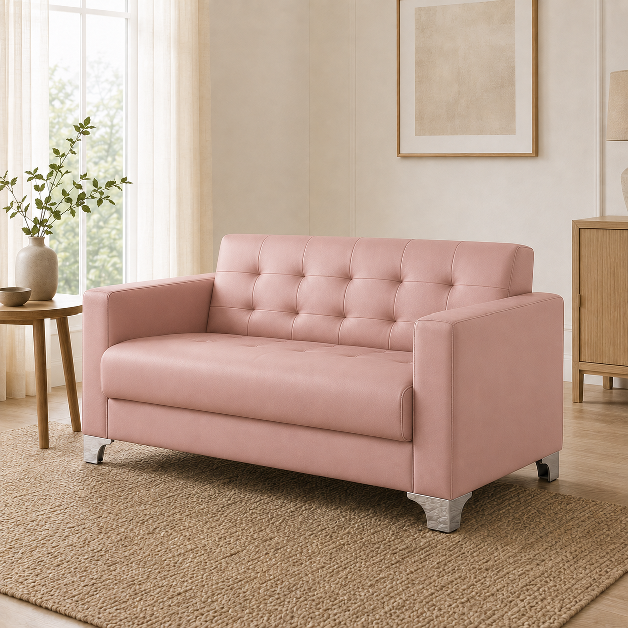 Nest 3+2+1 Sofa Set, 2 seater, pink, room view